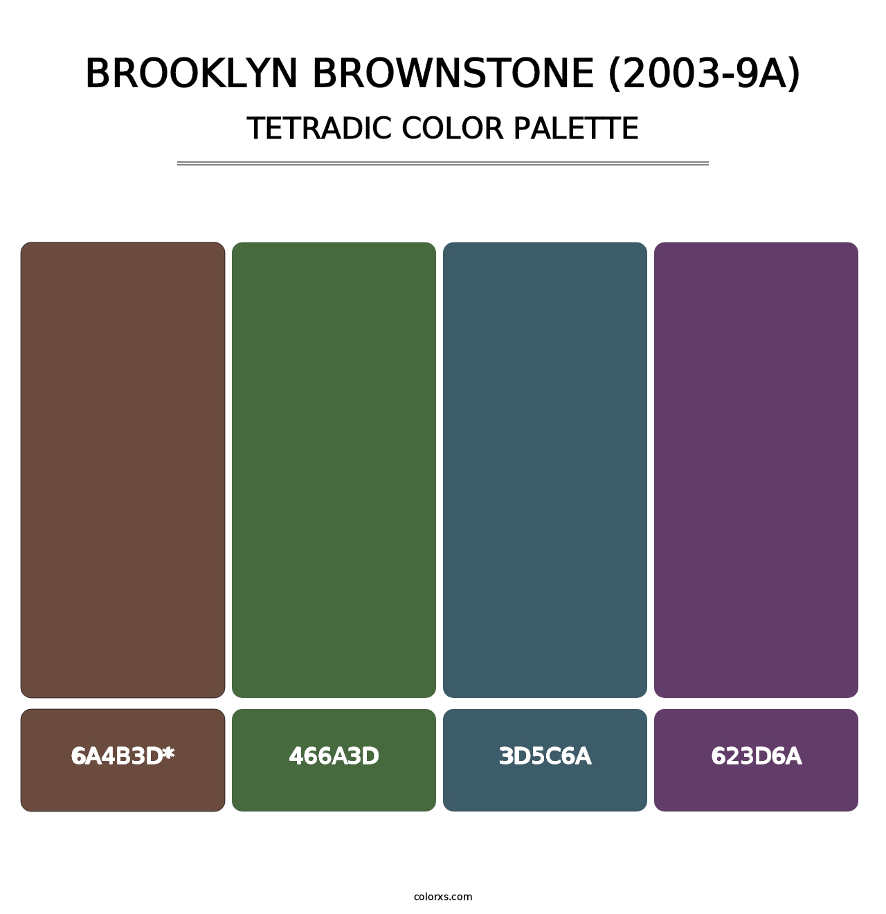 Brooklyn Brownstone (2003-9A) - Tetradic Color Palette