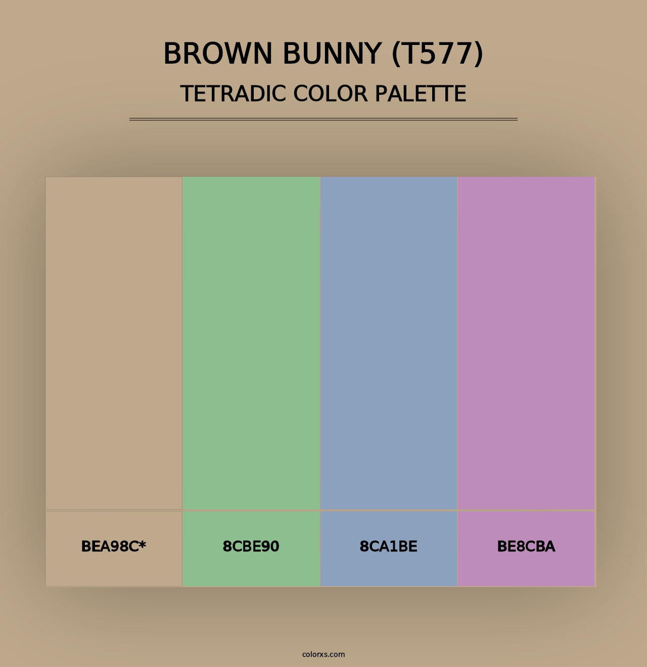 Brown Bunny (T577) - Tetradic Color Palette