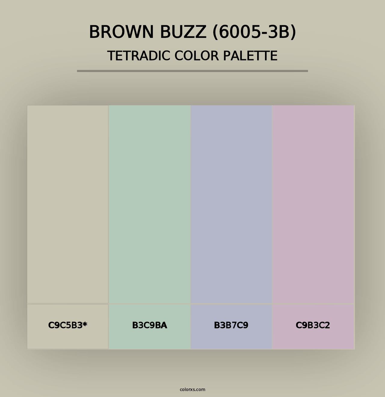 Brown Buzz (6005-3B) - Tetradic Color Palette