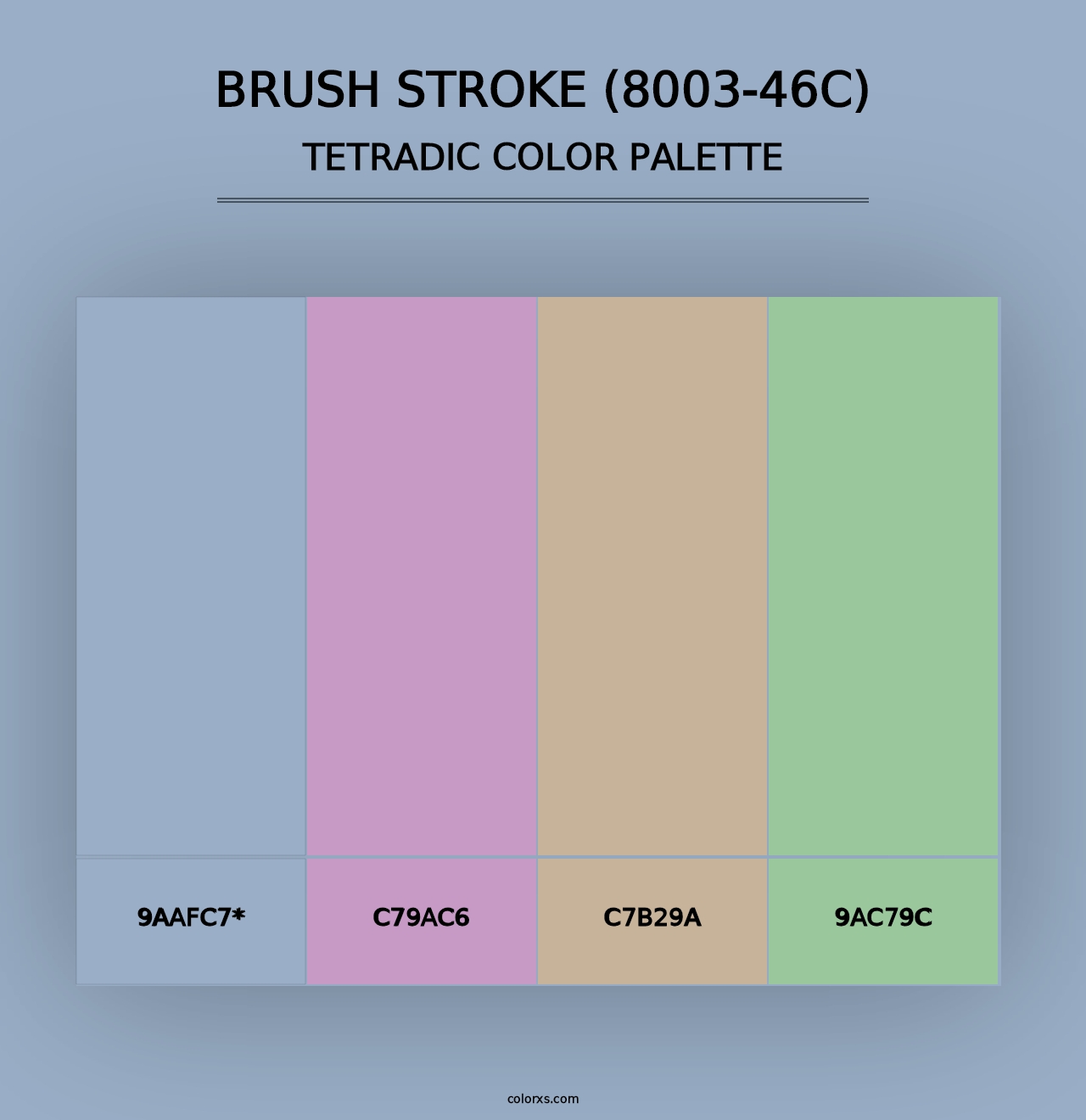 Brush Stroke (8003-46C) - Tetradic Color Palette