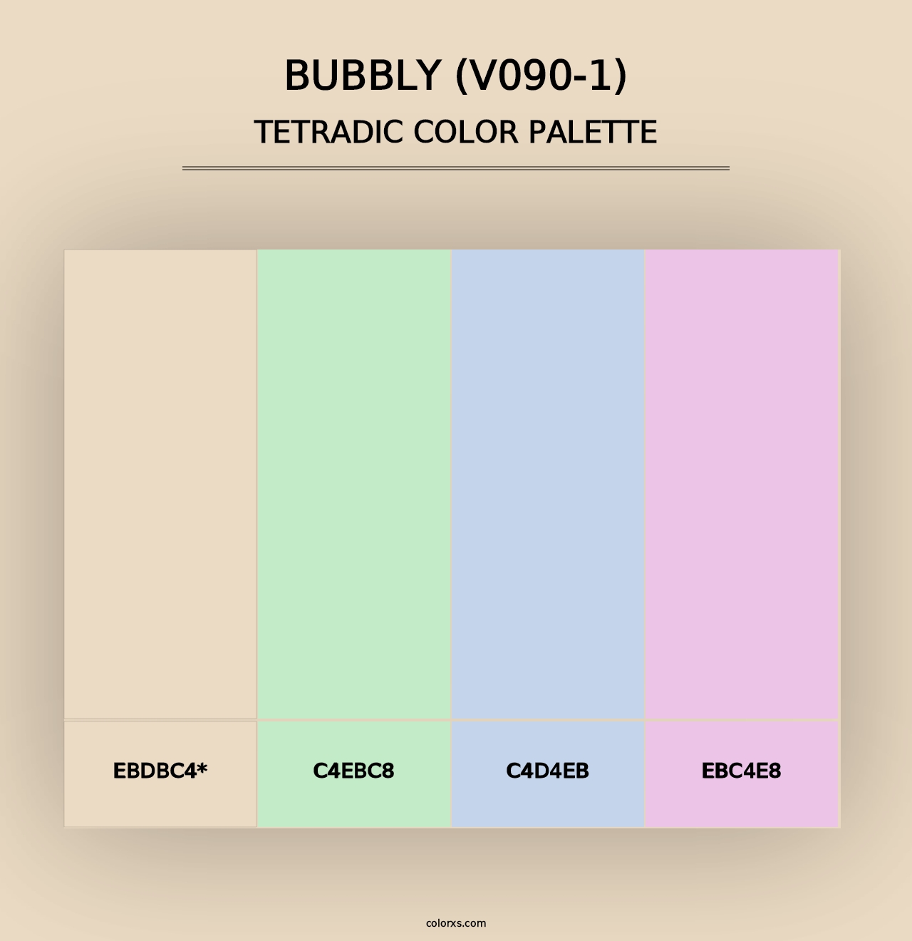 Bubbly (V090-1) - Tetradic Color Palette