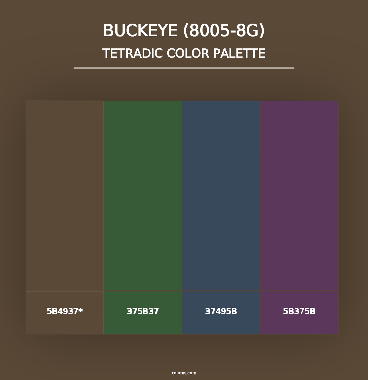 Buckeye (8005-8G) - Tetradic Color Palette