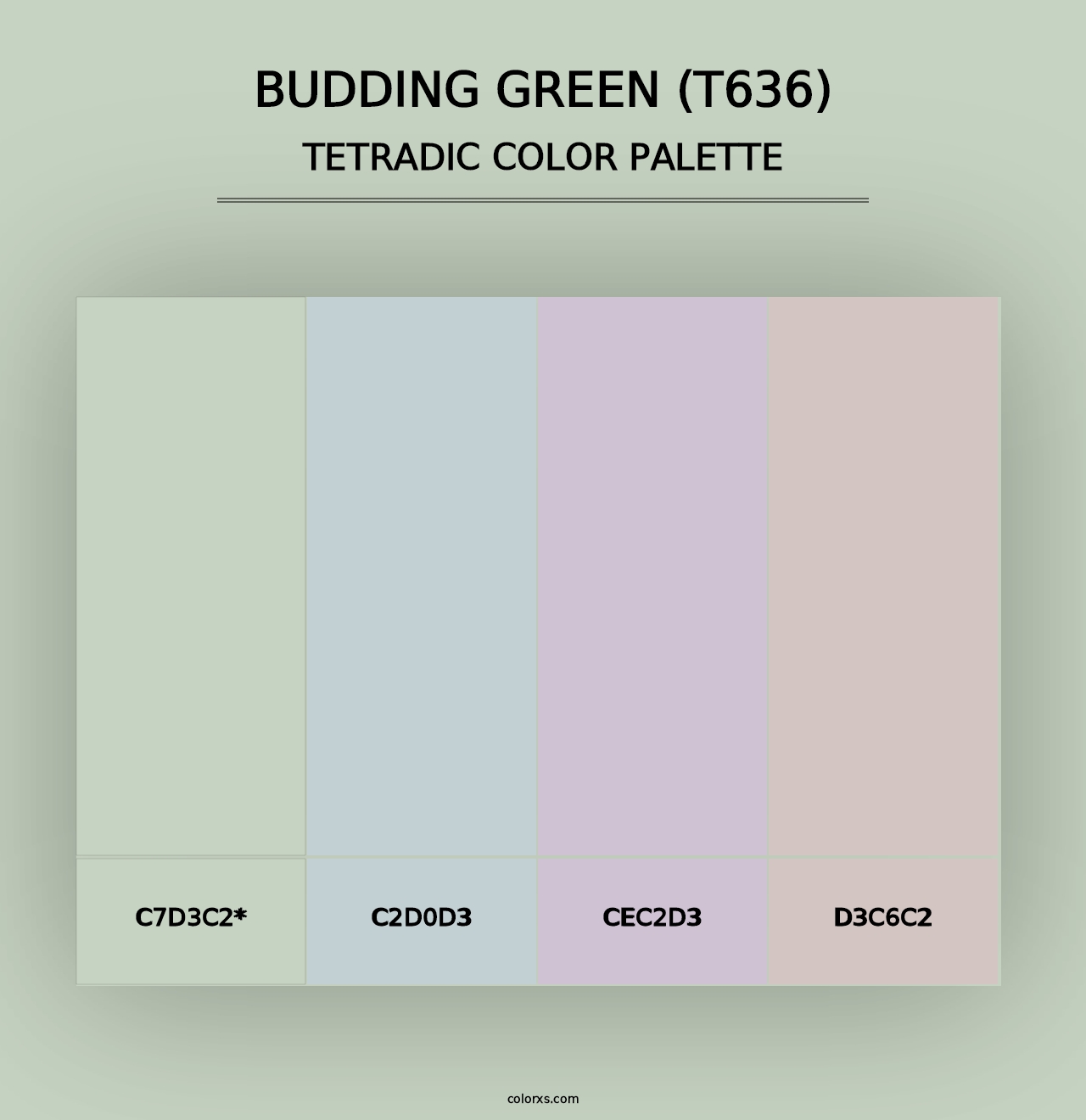 Budding Green (T636) - Tetradic Color Palette