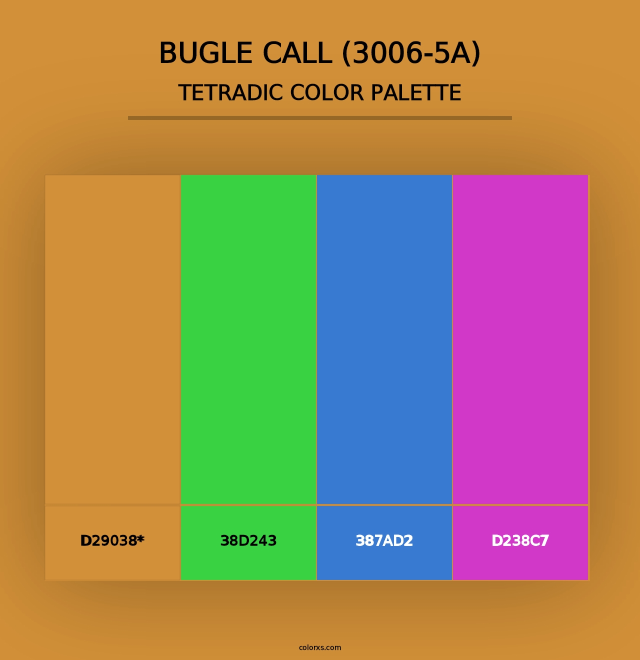 Bugle Call (3006-5A) - Tetradic Color Palette