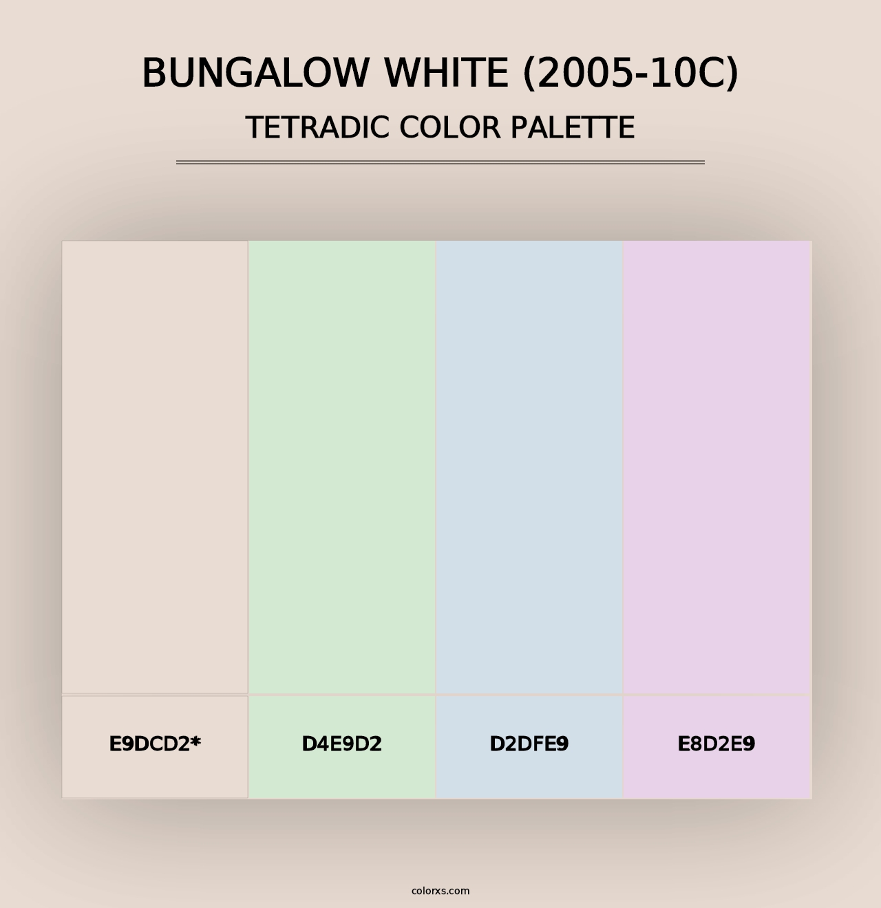 Bungalow White (2005-10C) - Tetradic Color Palette