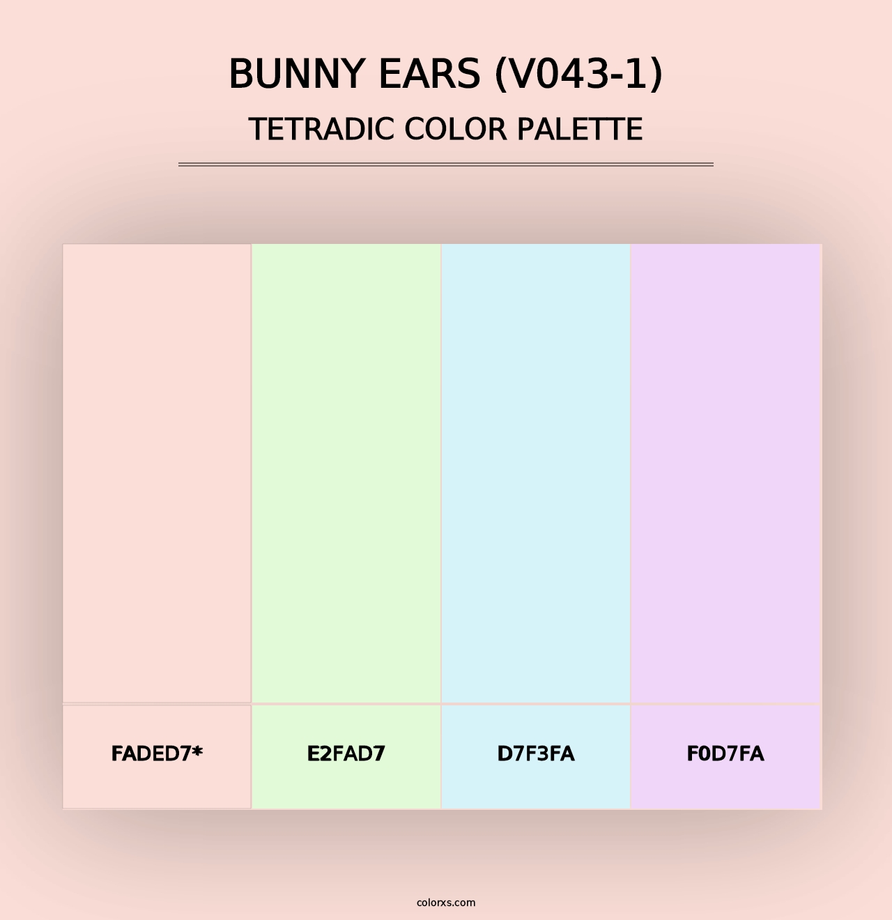 Bunny Ears (V043-1) - Tetradic Color Palette