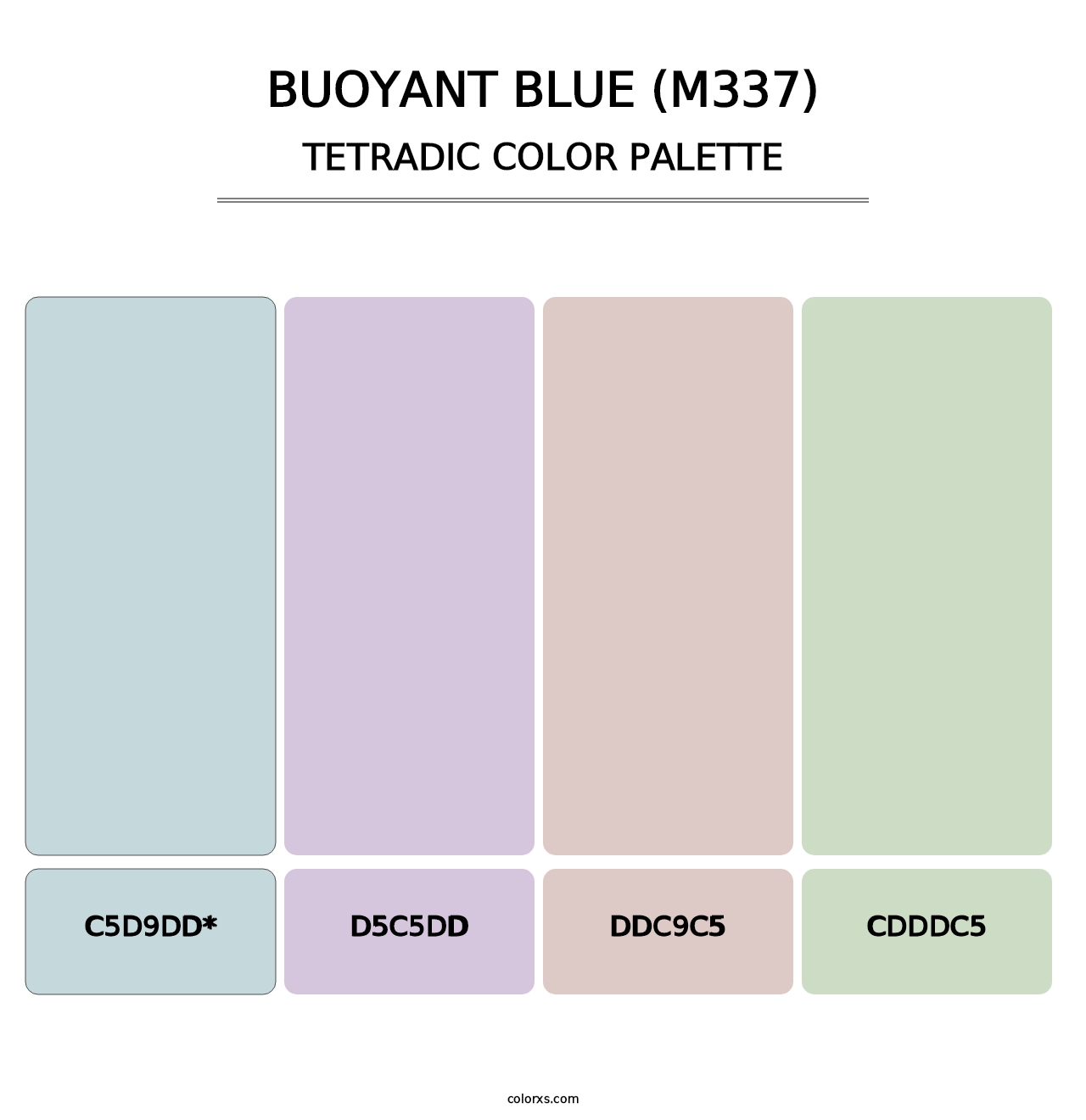 Buoyant Blue (M337) - Tetradic Color Palette