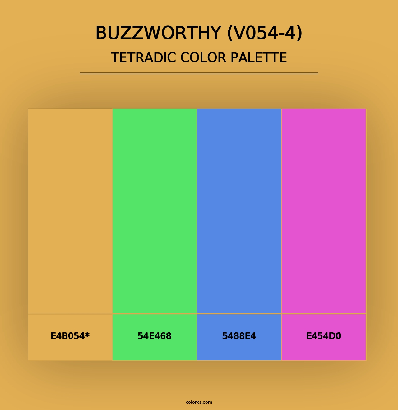 Buzzworthy (V054-4) - Tetradic Color Palette