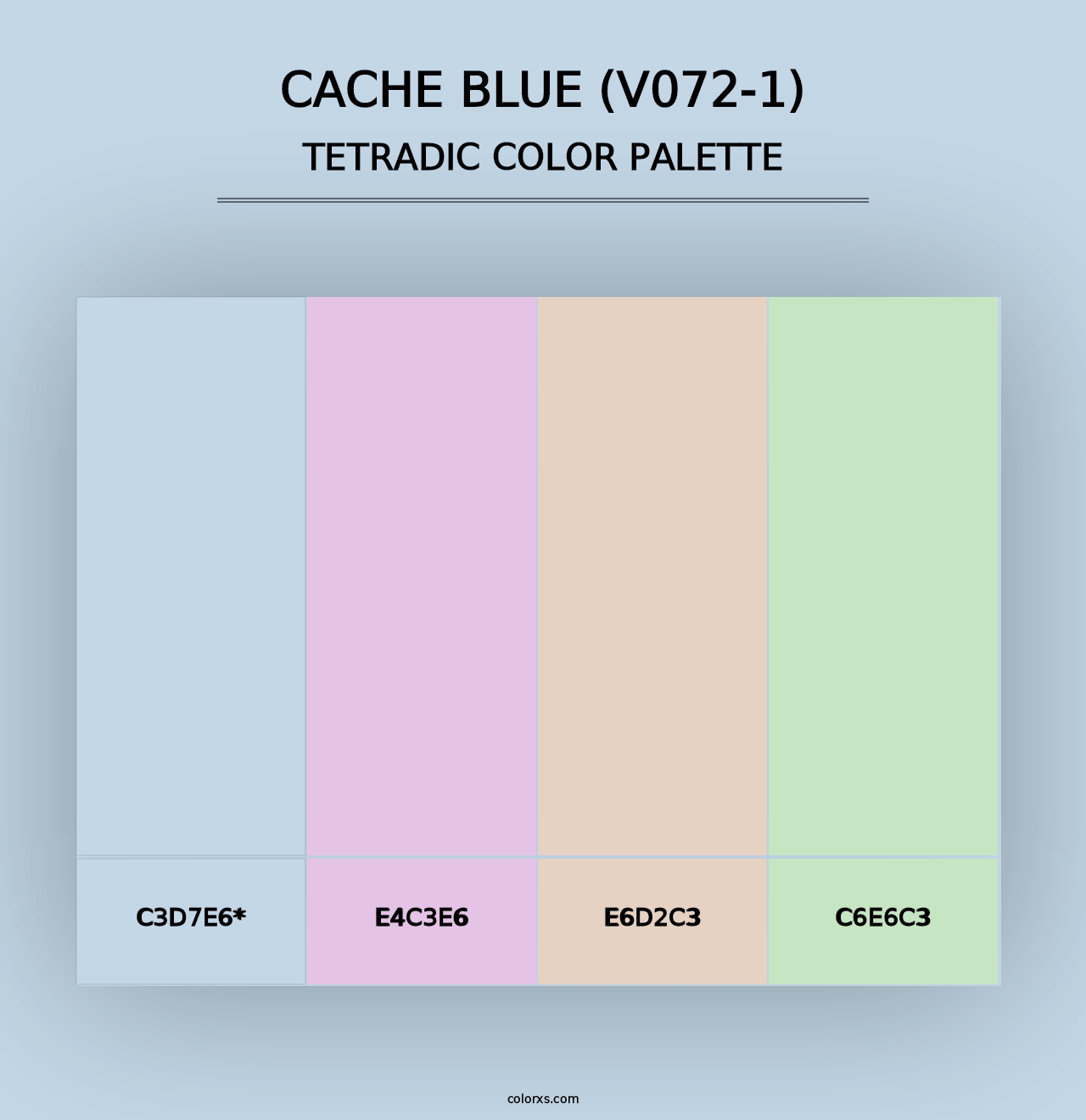 Cache Blue (V072-1) - Tetradic Color Palette