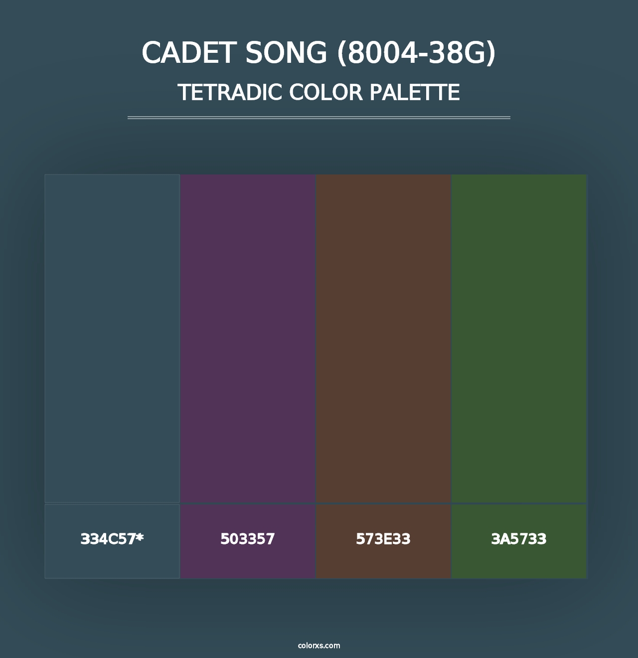 Cadet Song (8004-38G) - Tetradic Color Palette