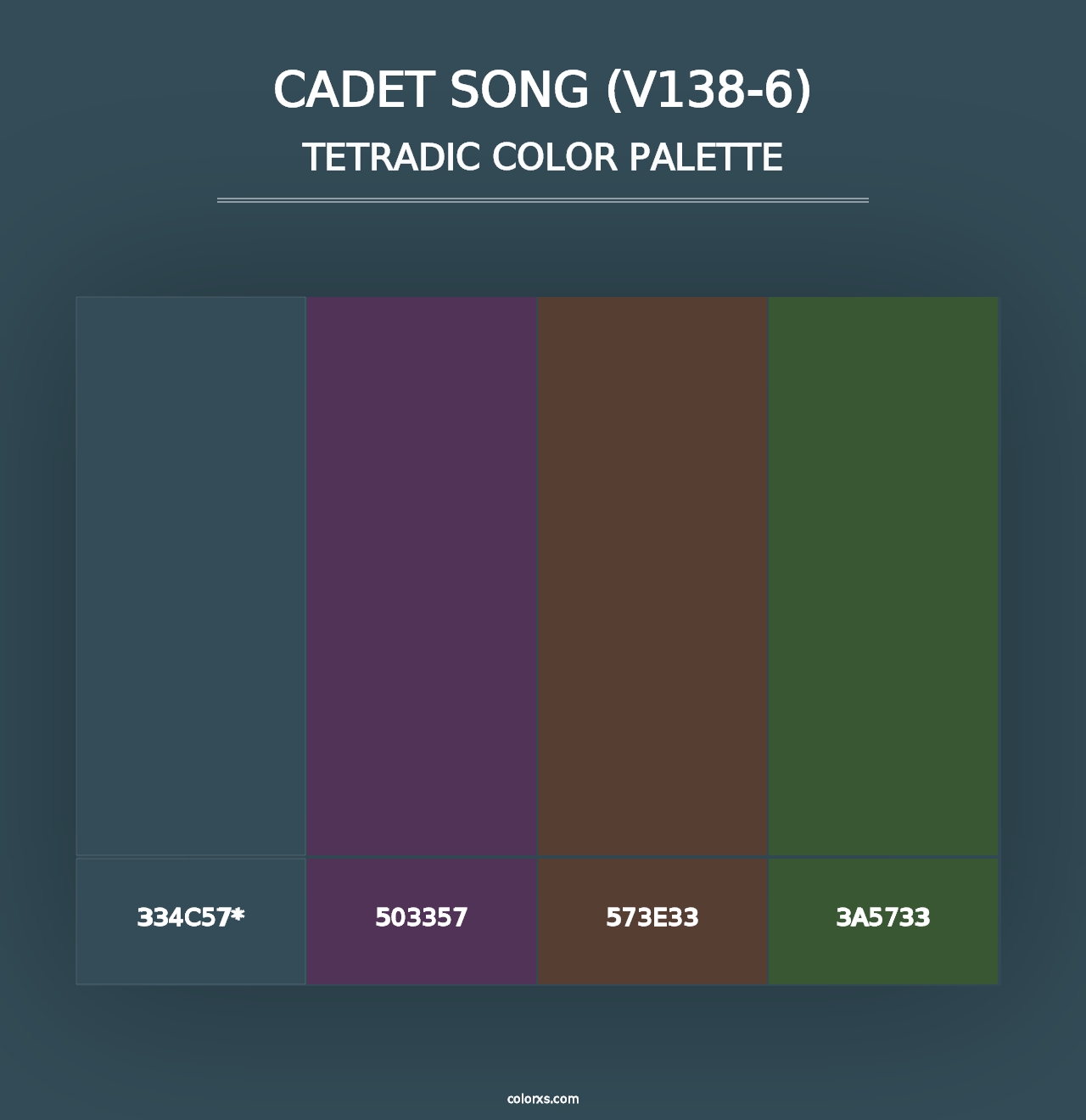 Cadet Song (V138-6) - Tetradic Color Palette