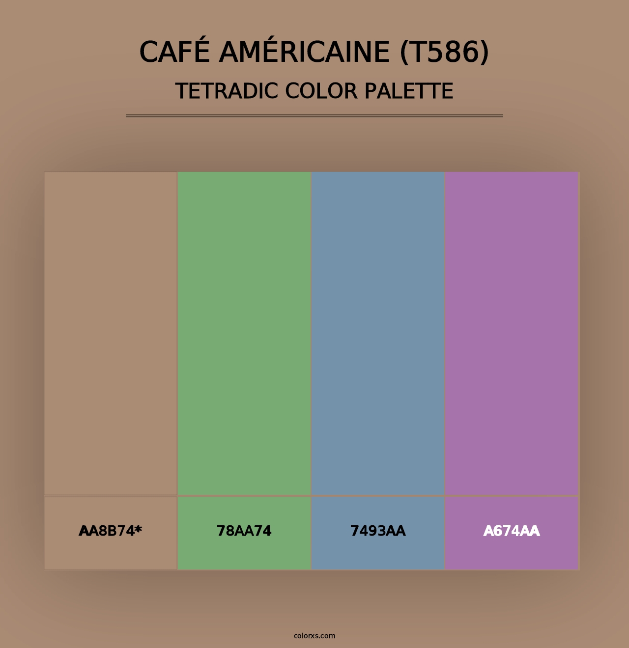 Café Américaine (T586) - Tetradic Color Palette