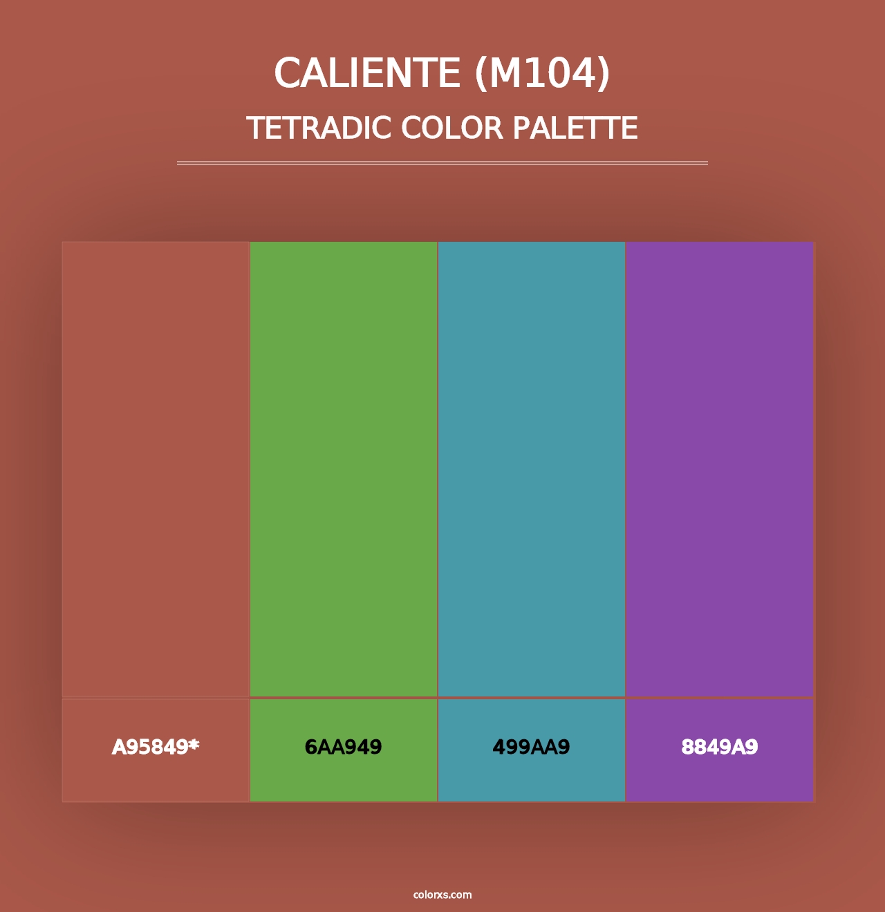 Caliente (M104) - Tetradic Color Palette