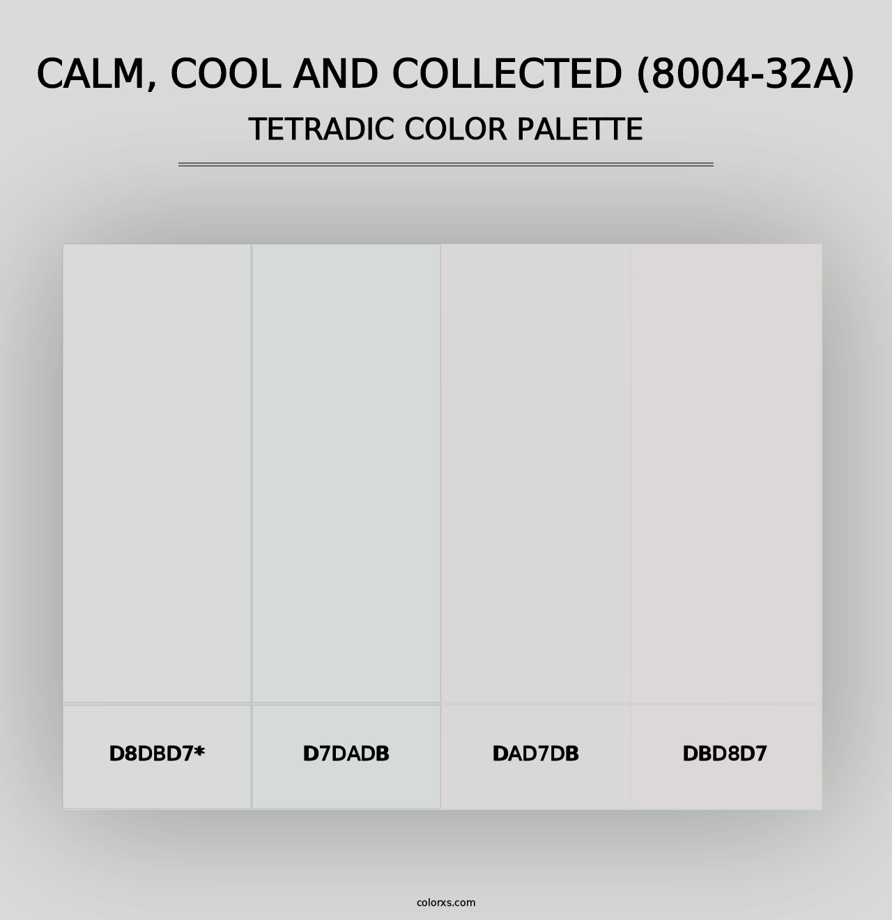 Calm, Cool and Collected (8004-32A) - Tetradic Color Palette