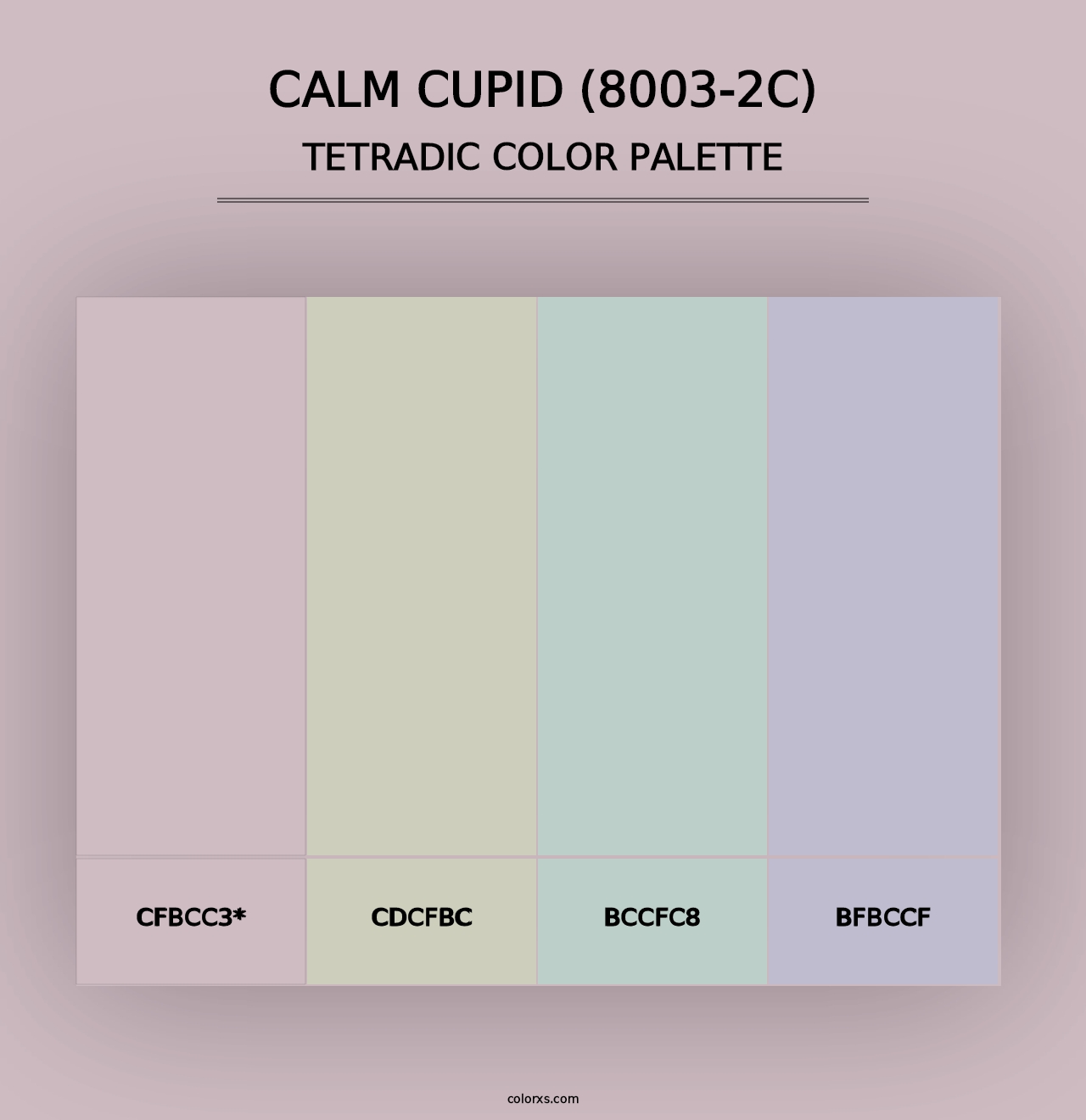 Calm Cupid (8003-2C) - Tetradic Color Palette