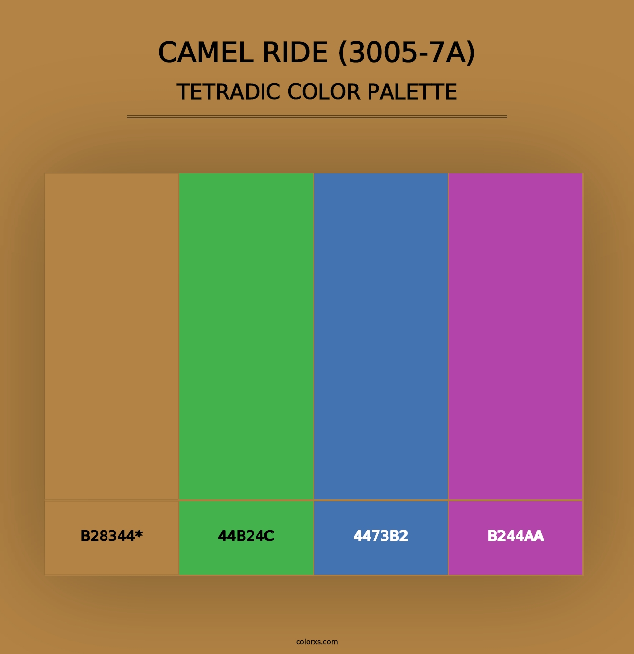 Camel Ride (3005-7A) - Tetradic Color Palette