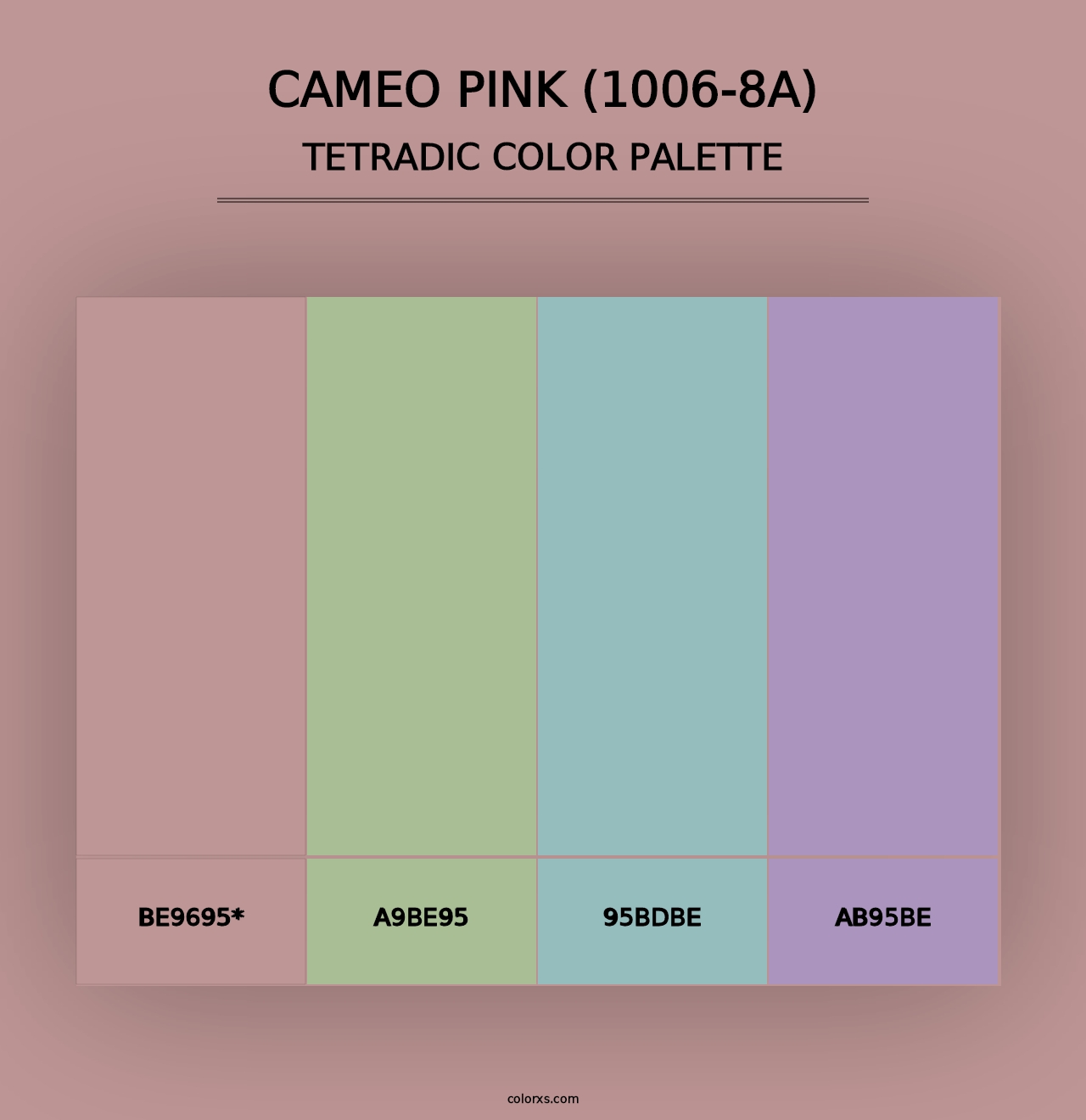 Cameo Pink (1006-8A) - Tetradic Color Palette