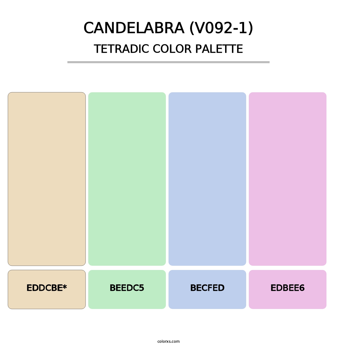 Candelabra (V092-1) - Tetradic Color Palette