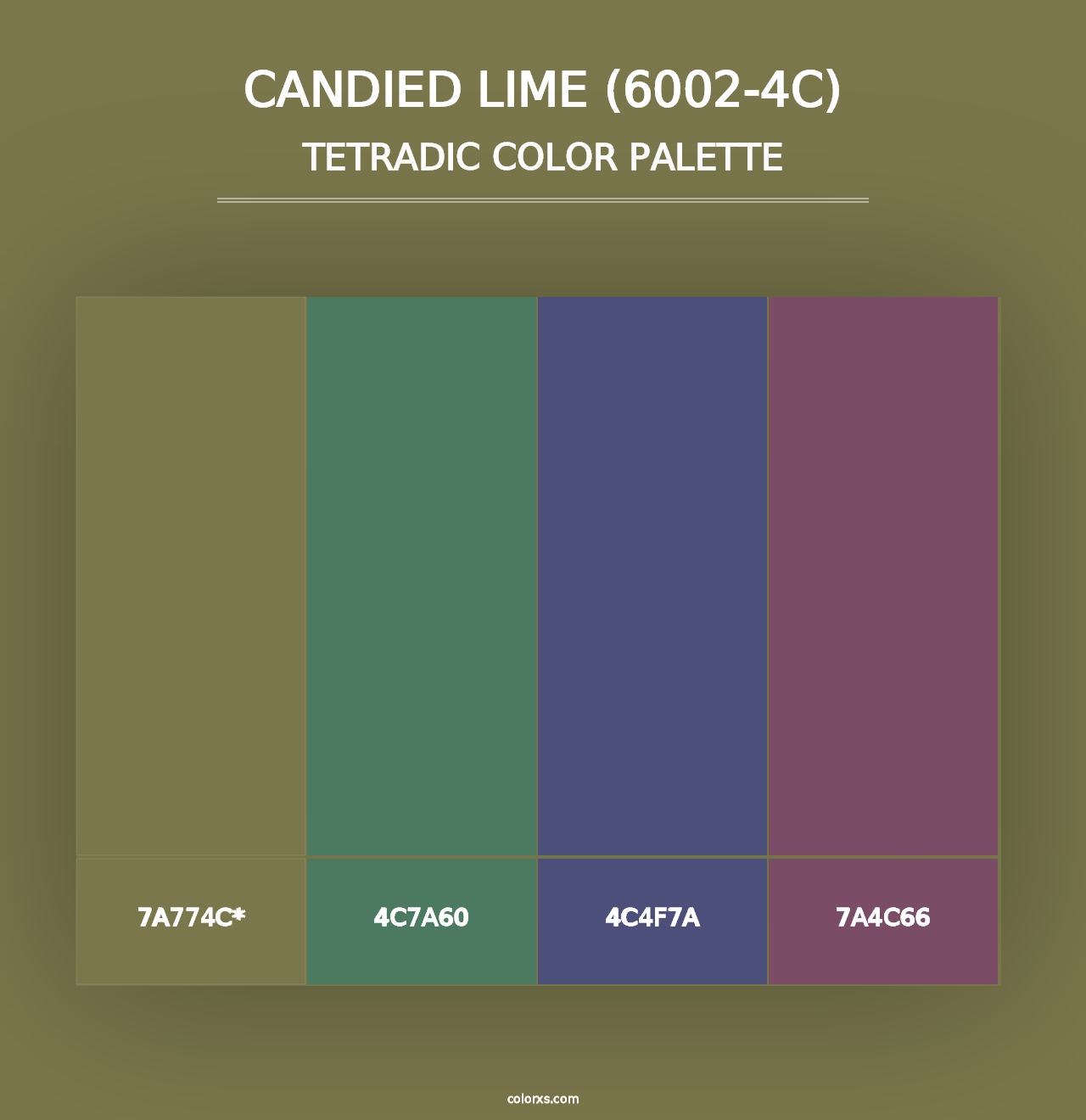 Candied Lime (6002-4C) - Tetradic Color Palette