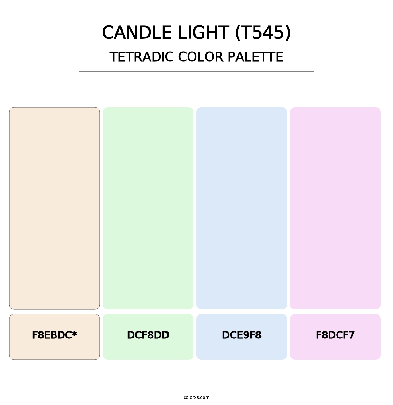 Candle Light (T545) - Tetradic Color Palette