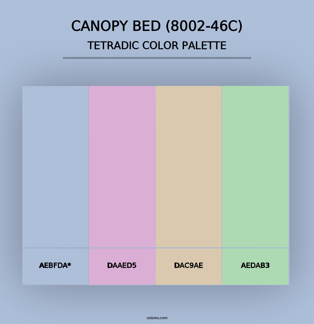 Canopy Bed (8002-46C) - Tetradic Color Palette