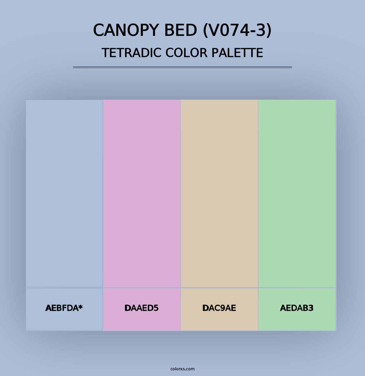 Canopy Bed (V074-3) - Tetradic Color Palette