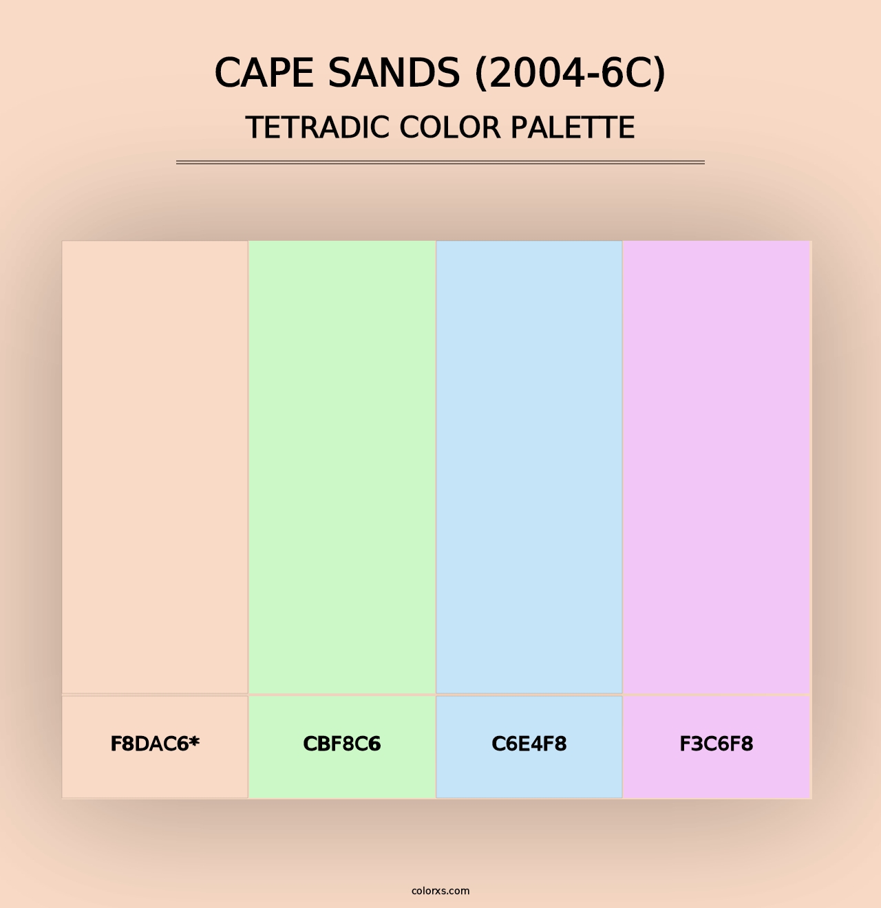 Cape Sands (2004-6C) - Tetradic Color Palette