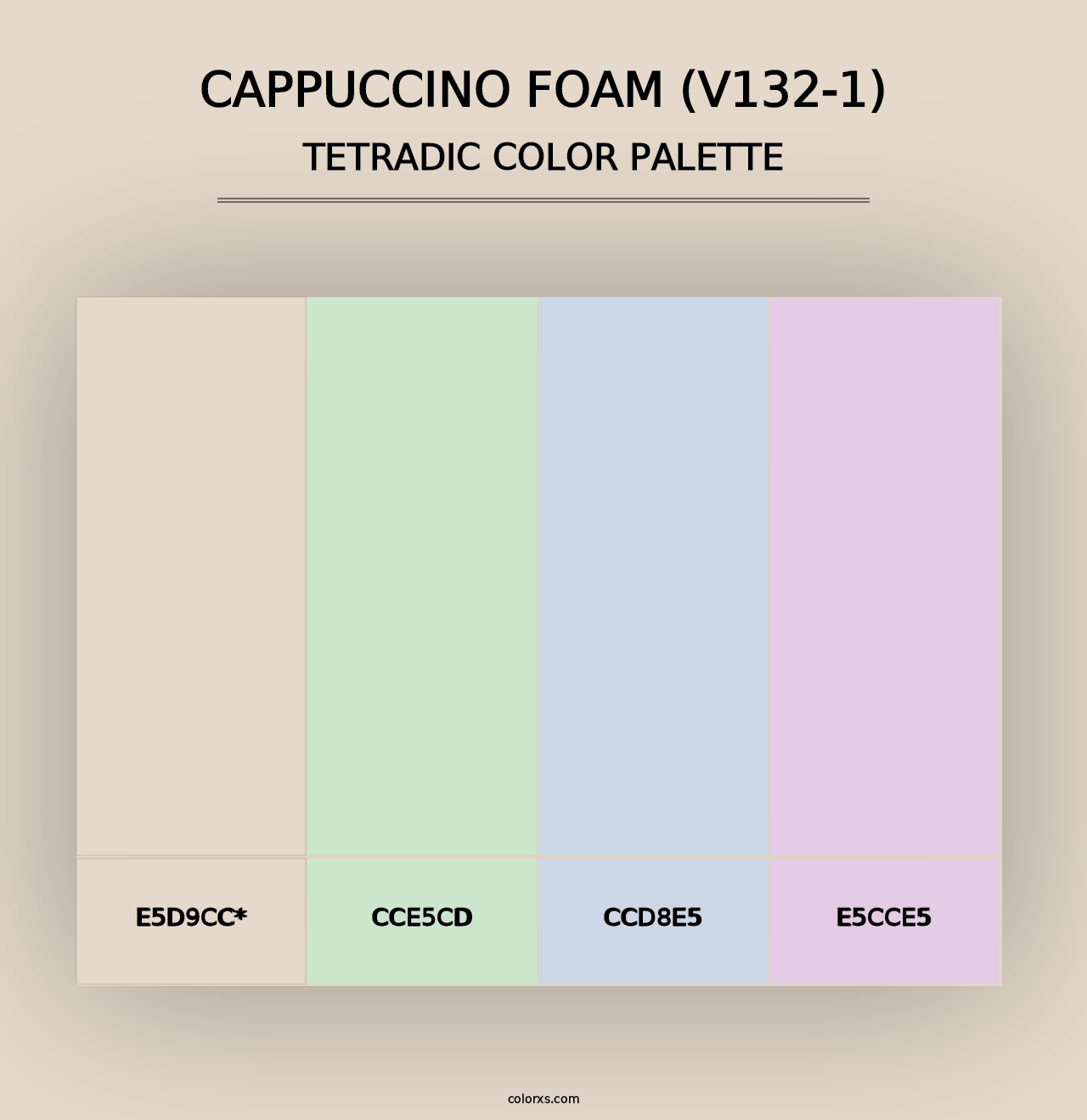 Cappuccino Foam (V132-1) - Tetradic Color Palette