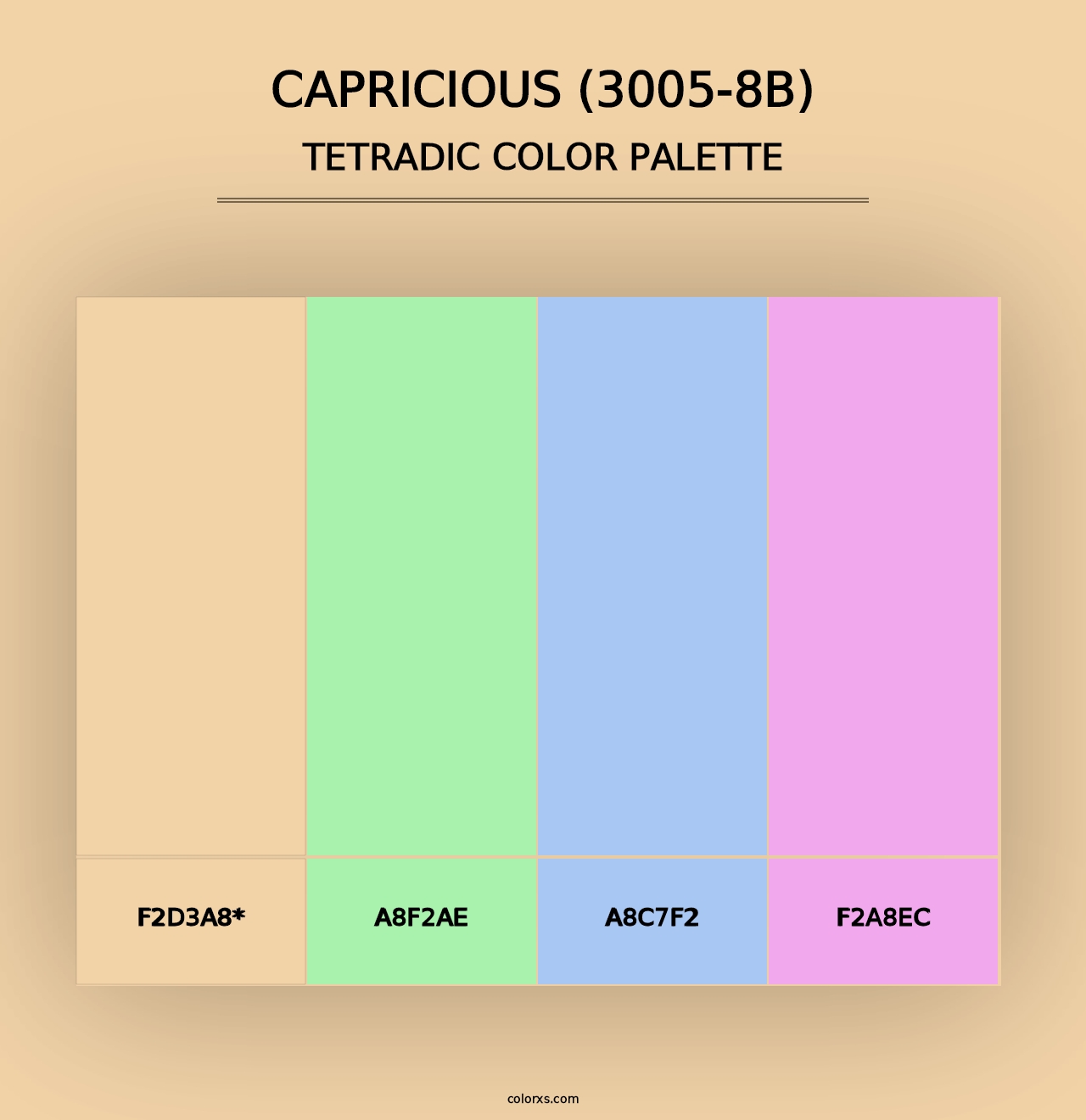 Capricious (3005-8B) - Tetradic Color Palette