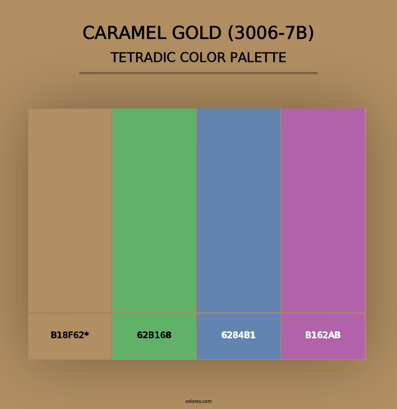 Caramel Gold (3006-7B) - Tetradic Color Palette