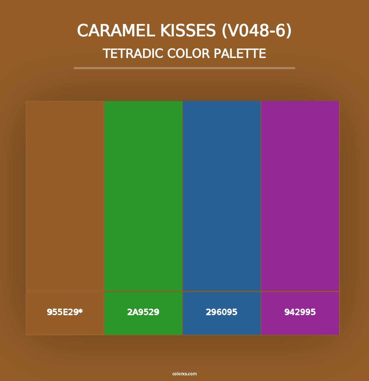 Caramel Kisses (V048-6) - Tetradic Color Palette