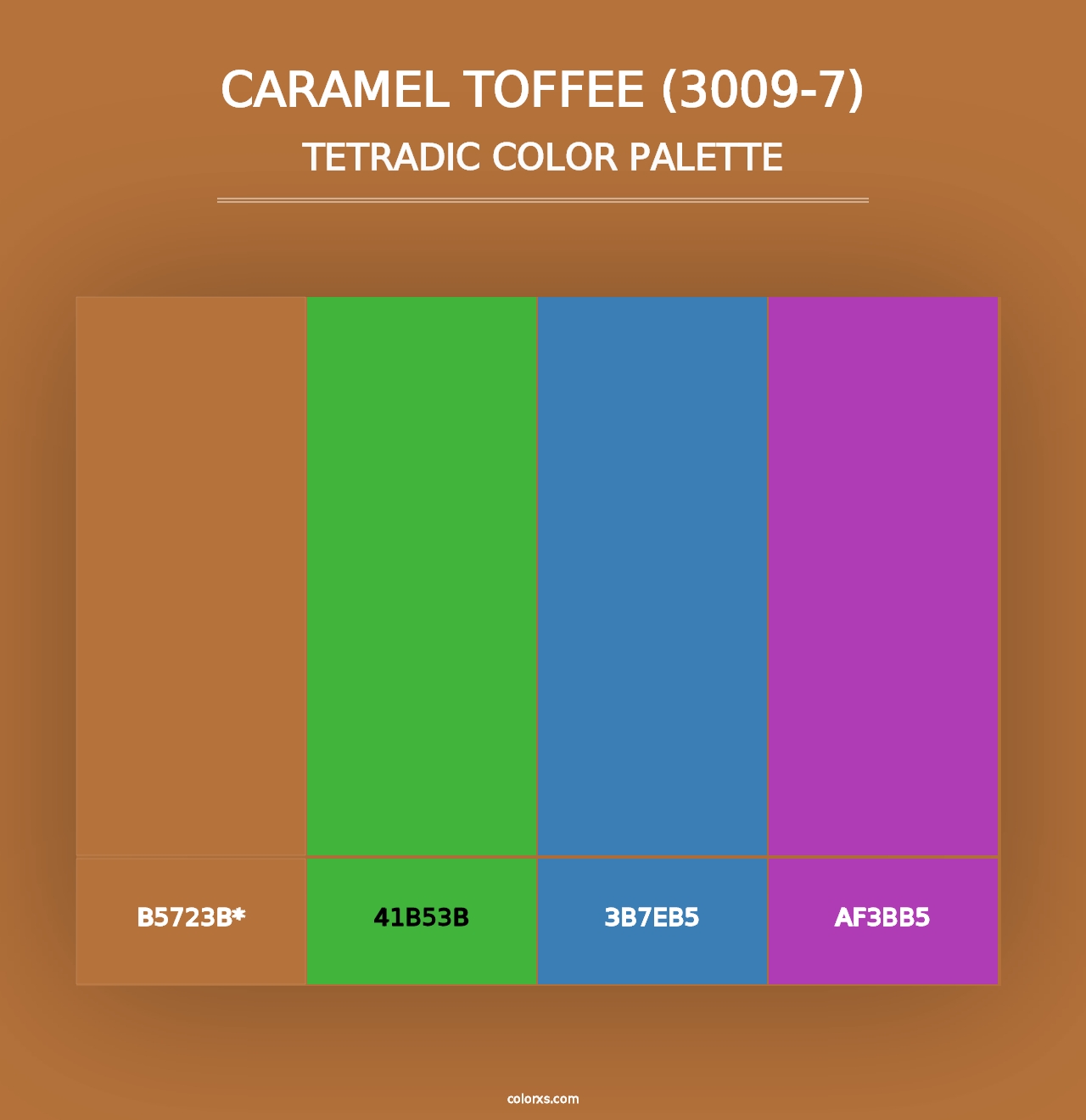 Caramel Toffee (3009-7) - Tetradic Color Palette