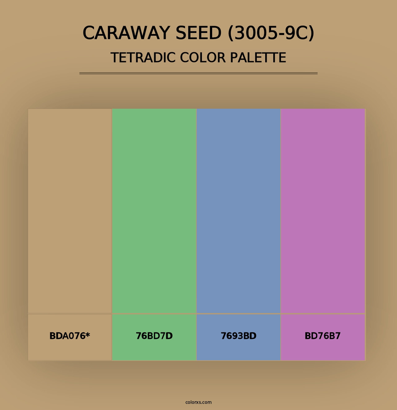 Caraway Seed (3005-9C) - Tetradic Color Palette