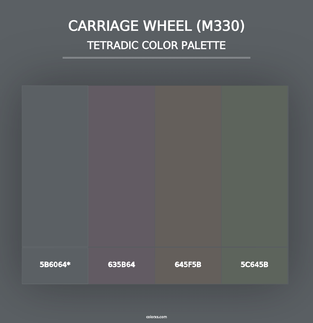 Carriage Wheel (M330) - Tetradic Color Palette