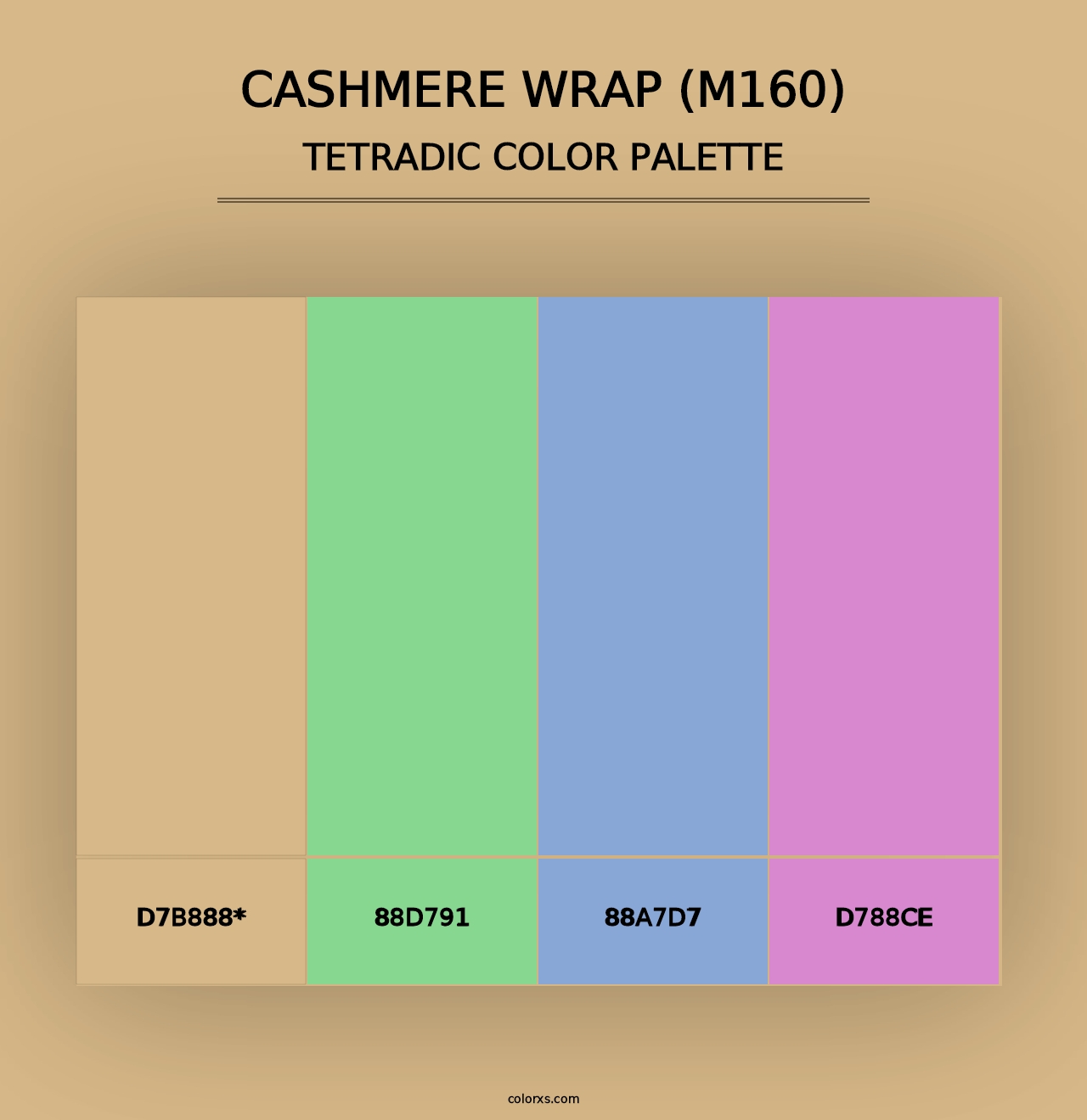 Cashmere Wrap (M160) - Tetradic Color Palette