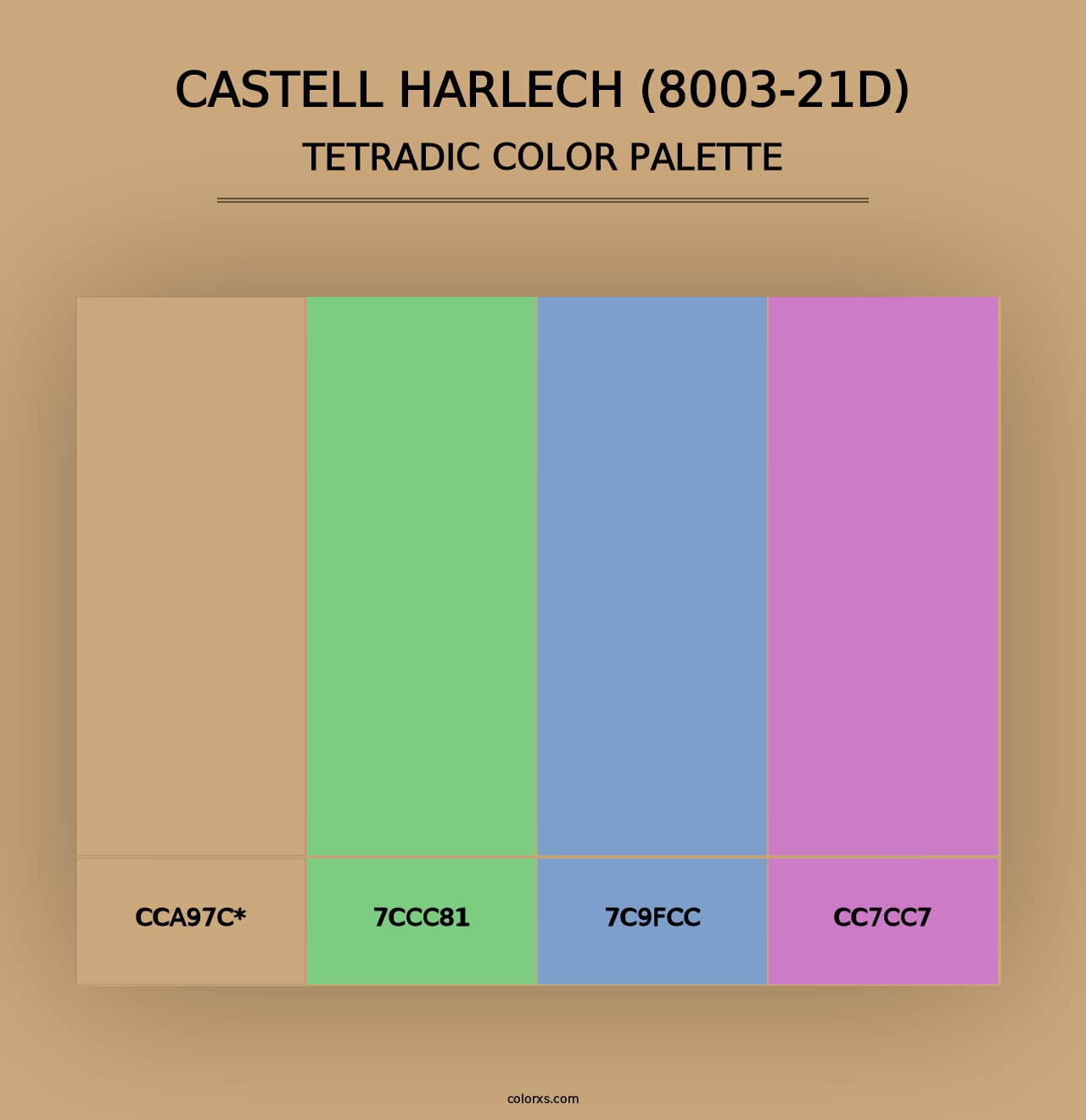 Castell Harlech (8003-21D) - Tetradic Color Palette