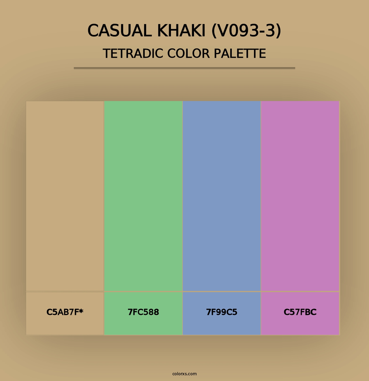 Casual Khaki (V093-3) - Tetradic Color Palette