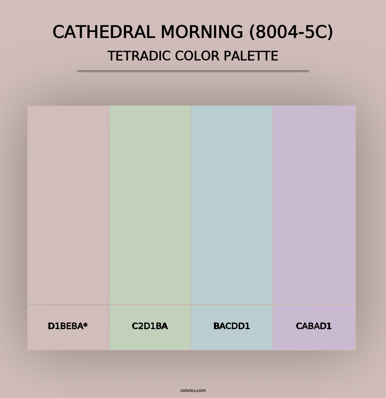 Cathedral Morning (8004-5C) - Tetradic Color Palette