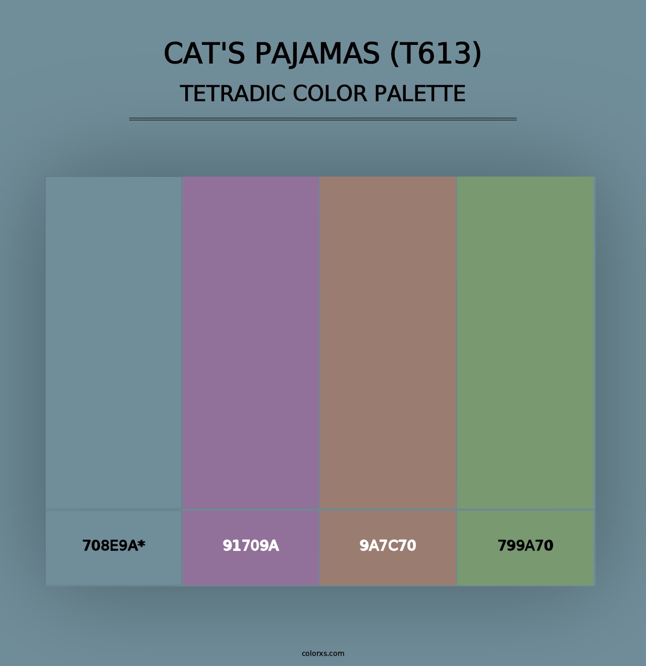 Cat's Pajamas (T613) - Tetradic Color Palette