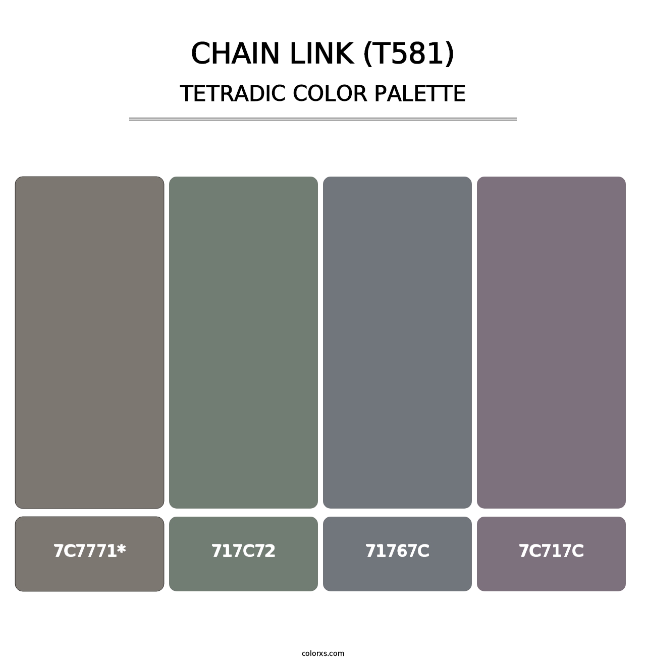 Chain Link (T581) - Tetradic Color Palette