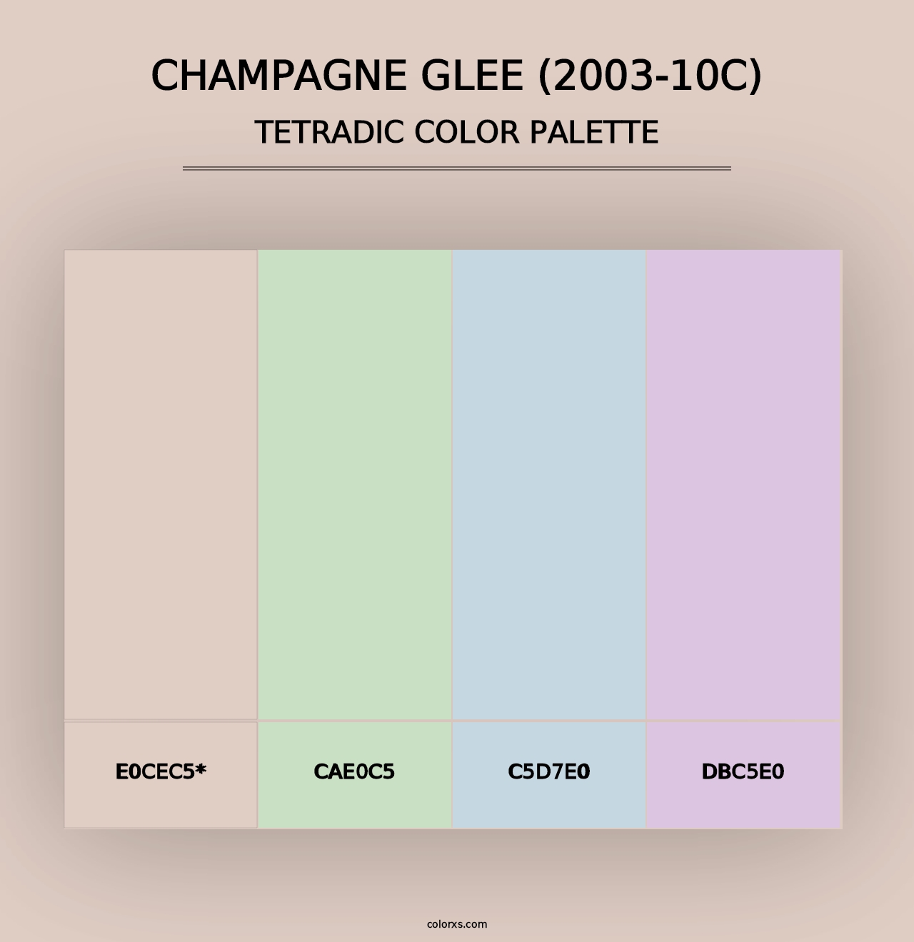 Champagne Glee (2003-10C) - Tetradic Color Palette