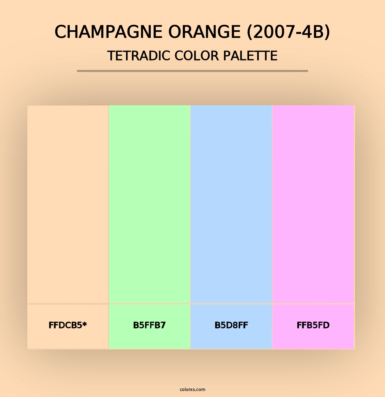 Champagne Orange (2007-4B) - Tetradic Color Palette