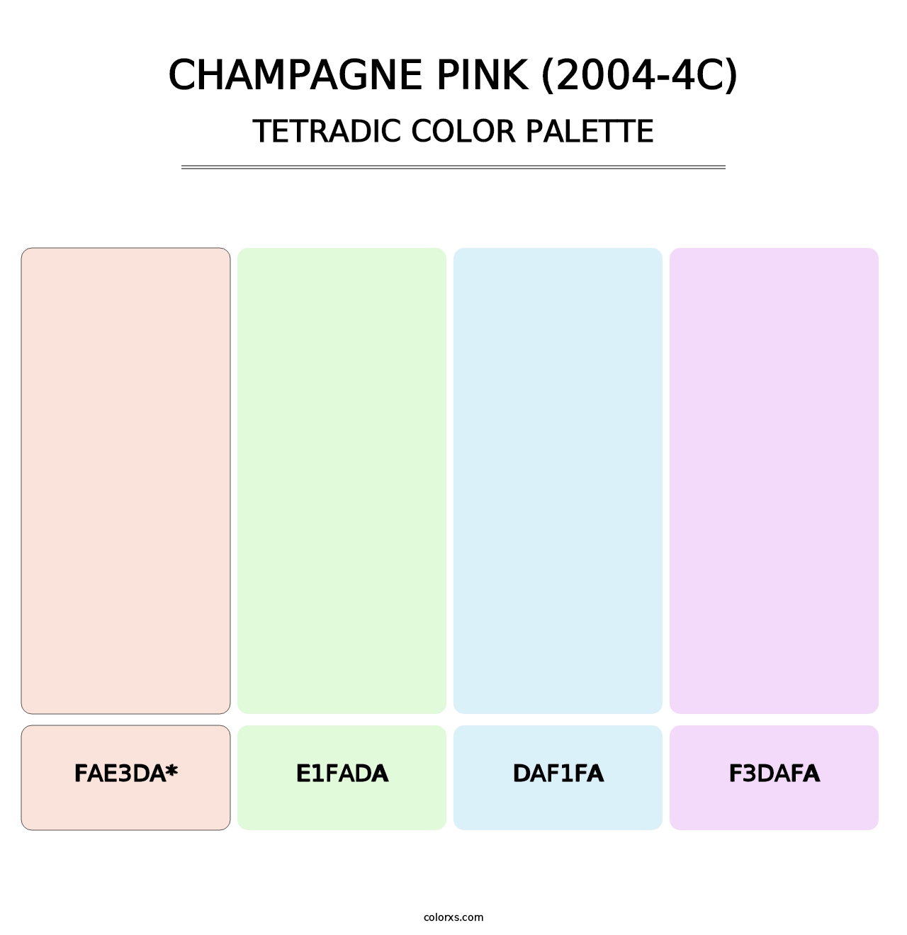 Champagne Pink (2004-4C) - Tetradic Color Palette