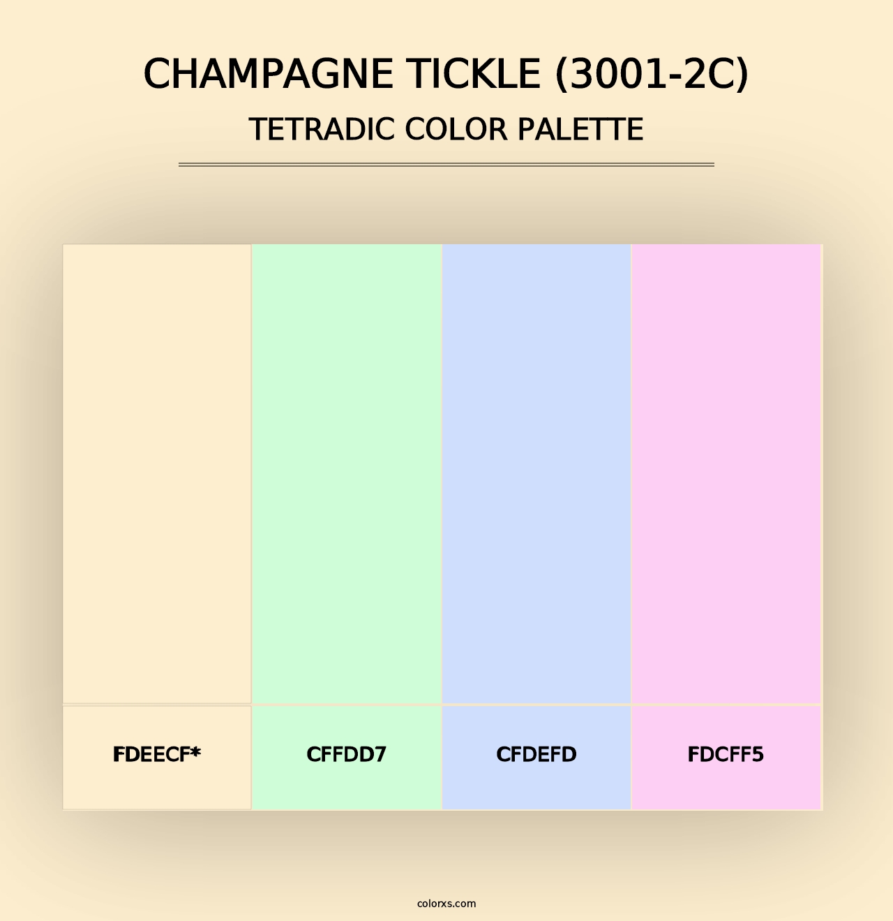 Champagne Tickle (3001-2C) - Tetradic Color Palette