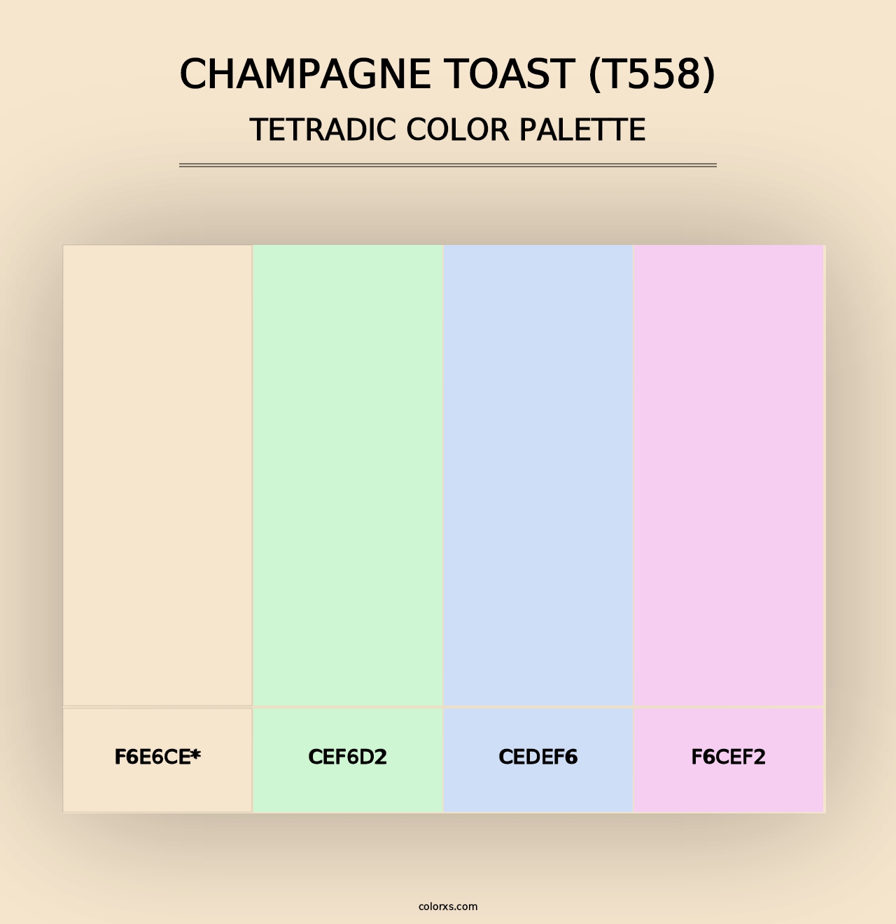 Champagne Toast (T558) - Tetradic Color Palette