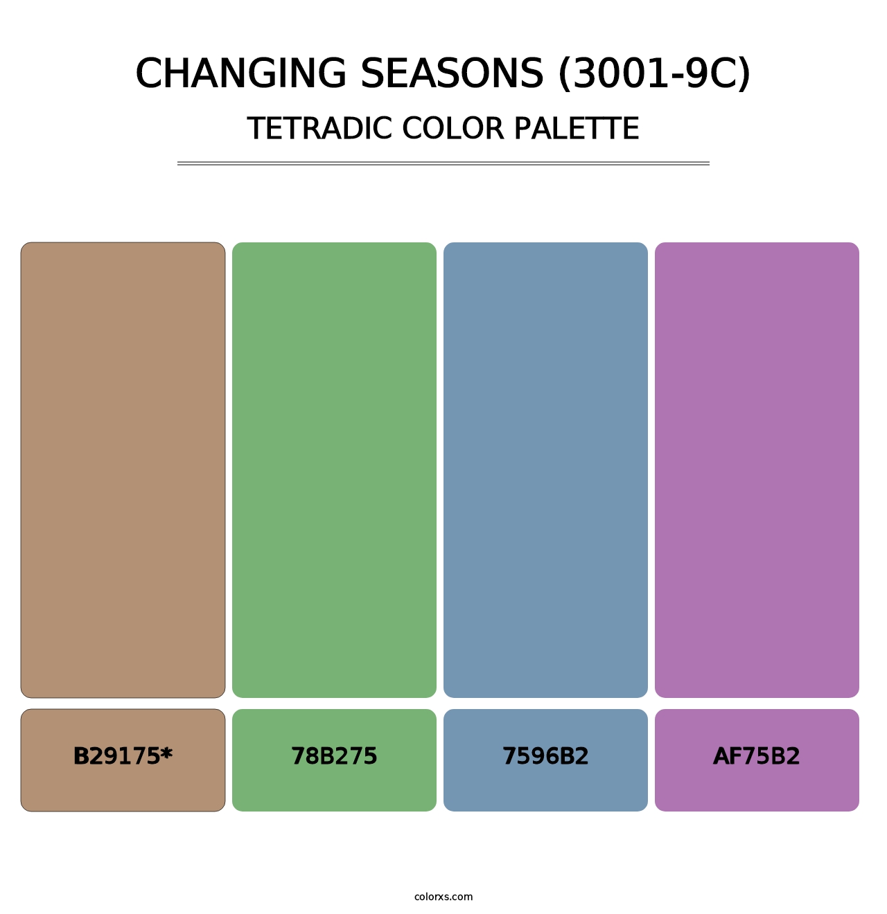 Changing Seasons (3001-9C) - Tetradic Color Palette