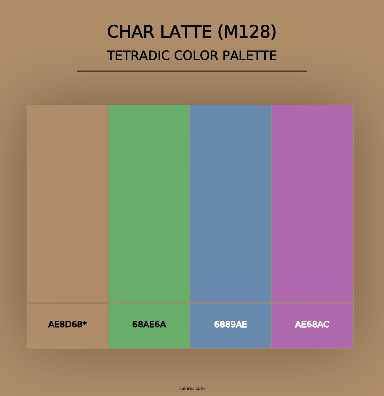 Char Latte (M128) - Tetradic Color Palette