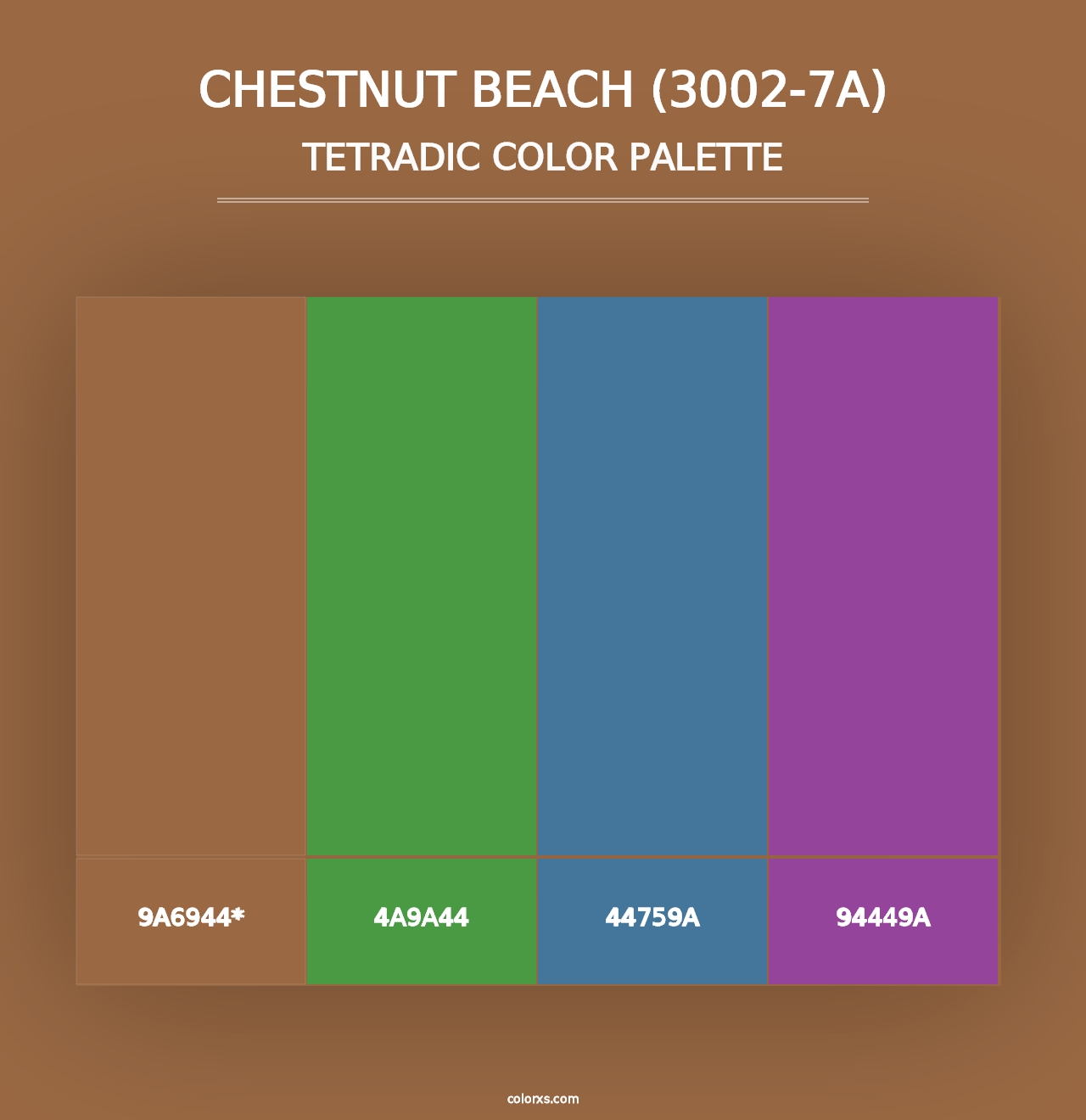 Chestnut Beach (3002-7A) - Tetradic Color Palette