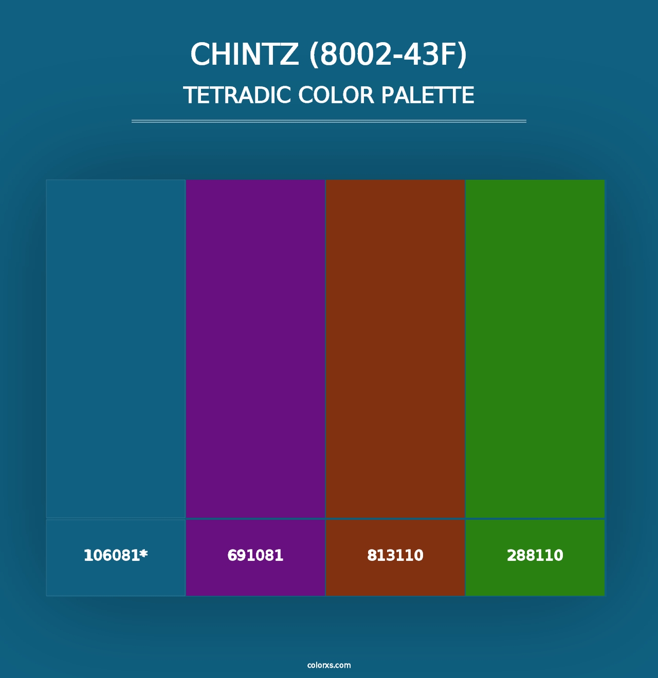 Chintz (8002-43F) - Tetradic Color Palette