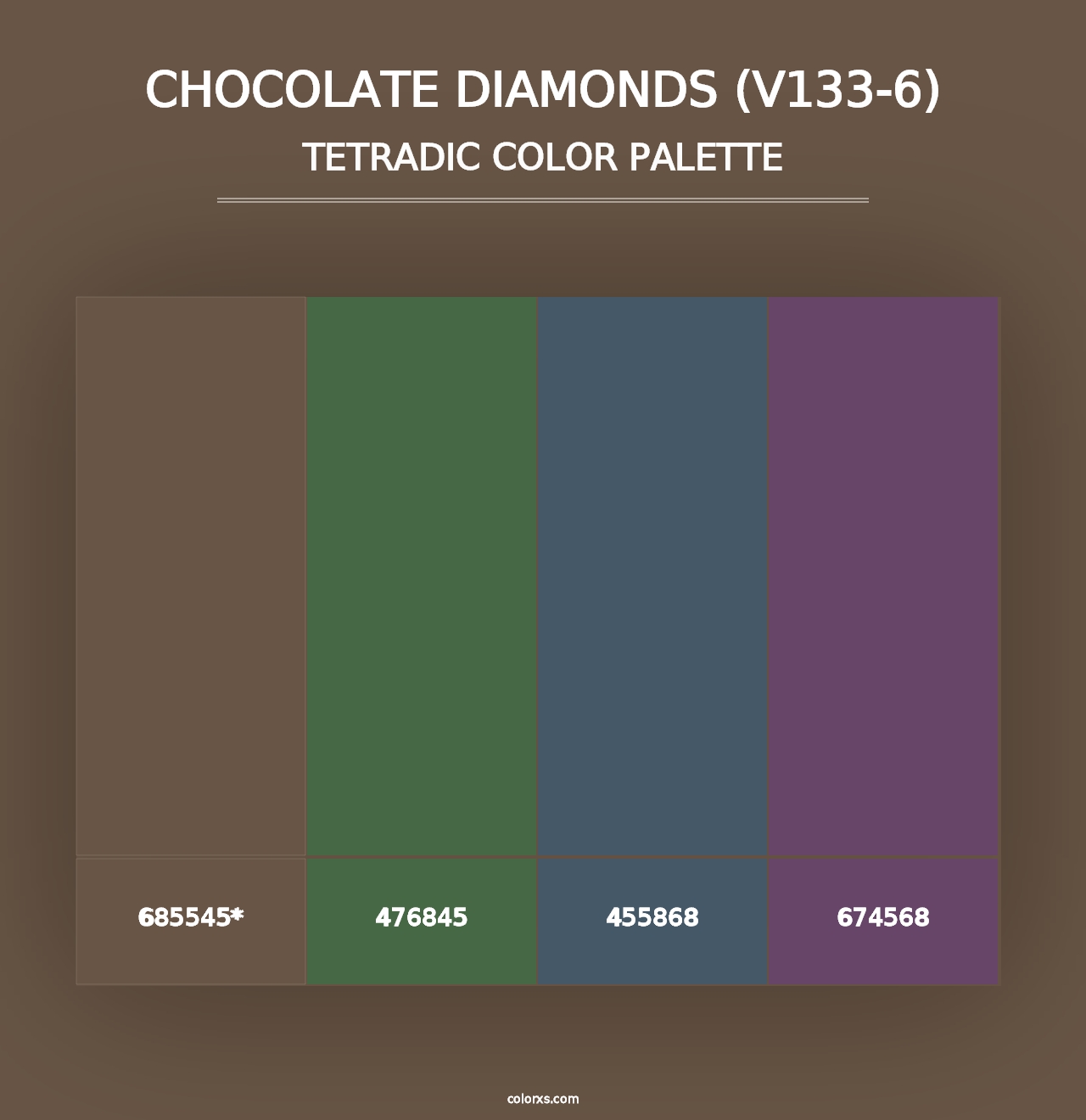 Chocolate Diamonds (V133-6) - Tetradic Color Palette